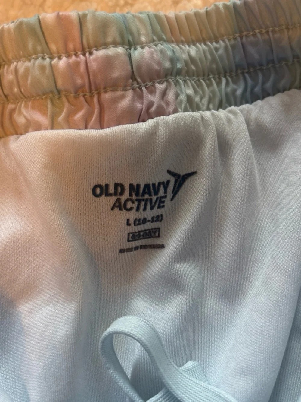 Old Navy Pastel Tie-Dye Shorts in Blue and Pink